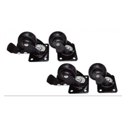Kit 4 ruedas Phasak para rack de suelo con freno
