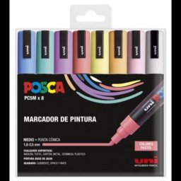 Estuche 8 Rotuladores Posca M5 Uni-ball Colores Pastel