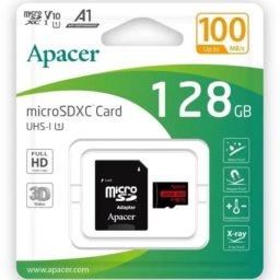 Tarjeta microSD Apacer 128GB UHS-I Clase 10 con adaptador SD