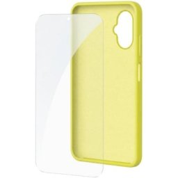 Funda para móvil SPC Wuum One Protection Pack Silicona Amarilla con cristal templado