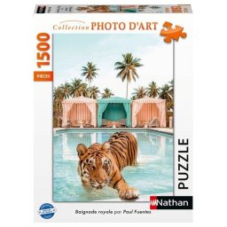 Puzzle Nathan Baignade Royale Paul Fuentes 1500 Piezas Photo d'Art 84 x 60 cm