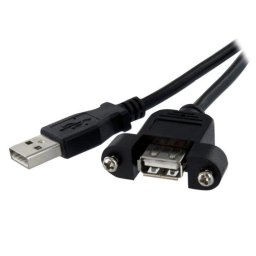 Cable USB-A 2.0 para Montaje en Panel StarTech.com 91 cm Negro