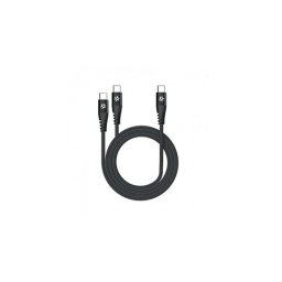 Cable Hub USB-C a 2 USB-C Celly Negro