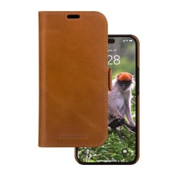 Funda para móvil dbramante1928 Lynge Folio cuero marrón para iPhone 13-17e