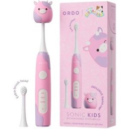 Ordo Cepillo de dientes eléctrico Sonic Kids Squishmallows Patty recargable tecnología sónica. Rosa