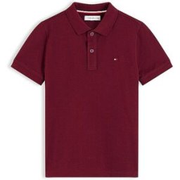 Tommy Hilfiger Polo para niño rojo oscuro 152