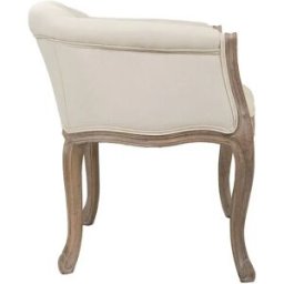 Wanderlust Butaca de madera tapizada blanca 61x61x71