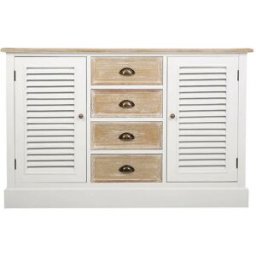 Wanderlust Aparador de madera blanco 124x40x80