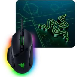 Ratón Razer MOBA-Bundle Gaming cableado 11 botones negro con alfombrilla