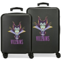 Disney Juego de maletas rígidas Villains Malefica rígidas con capacidad de 91 L. Negro