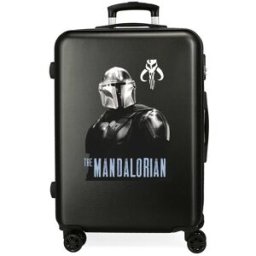Personajes Maleta infantil mediana Star Wars The Mandalorian rígida con capacidad de 70L. Negro