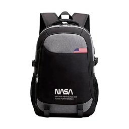 Mochila NASA BAG02 para portátil 15.6" negra con puerto USB y tejido Oxford