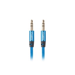 Cable de audio Lanberg CA-MJMJ-10CU-0010-BL 3,5mm macho-macho 1m azul