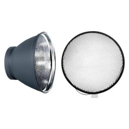 Reflector Elinchrom 21cm Kit con Grilla 30 Grados Difusión Directa y Parapluies