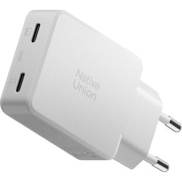 Cargador USB-C Native Union Pocket GaN 65W Power Delivery 3.0 Blanco