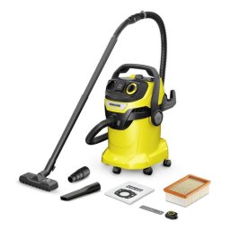Aspiradora industrial con bolsa Kärcher WD 5 Control P 1200W 25L negra y amarilla