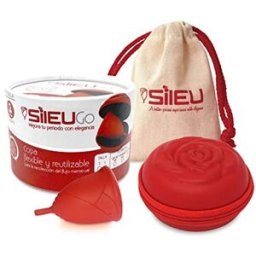 Sileu Go Pack Copa Menstrual Rosa + Estuche Rojo Talla L