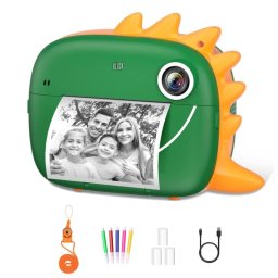 Klack Cámara Instantánea de Impresión para Niños 3 a 12 Años 2" HD 12MP Verde