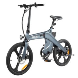 Bicicleta eléctrica DYU T1 sensor de par, batería extraíble, 7 velocidades, plegable, magnesio