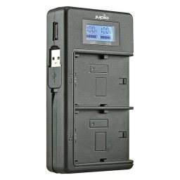 Cargador Jupio NP-FW50 Duo USB LCD Compatible Sony Adaptador Incluido