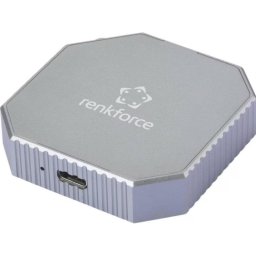 Caja PC Renkforce RF-M2E-200 M.2 Aluminio Gris con superficie magnética