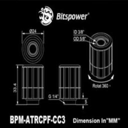 Refrigeración líquida Bitspower Artemis Adaptador G1/4" 16/10mm Plata