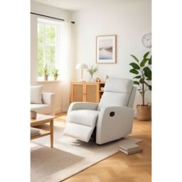 RegalosMiguel Sillón Relax Reclinable Trimax Polipiel - Gris claro