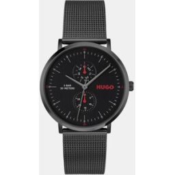 HUGO Reloj de hombre Style 1530459 de acero negro. Negro