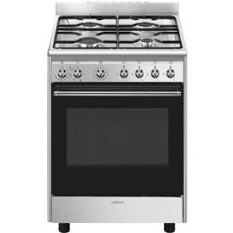 SMEG Cocina compacta gas 60 cm, 1 cavidad de horno - CX60GMX. Acero Inox