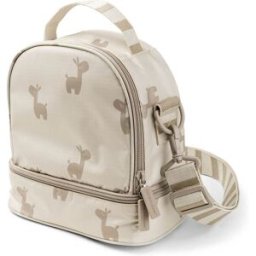 Done by Deer Bolso isotérmico doble compartimento y asa transporte. Beige tenue niño