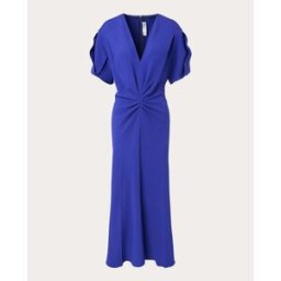 Victoria Beckham Vestido midi Evie. (M) Azul