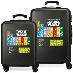 Disney Juego de maletas Star Wars Badges The Periodic Table rígidas con capacidad de 104L negro. Negro