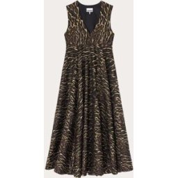 Ganni Vestido midi de leopardo. (M) Multicolor