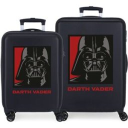 Personajes Juego de maletas (Cabina y Mediana) Star Wars Droids Vader rígidas con capacidad de 104L. Azul marino