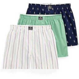 Ralph Lauren Boxershorts Paquete de 3 azul blanco XL