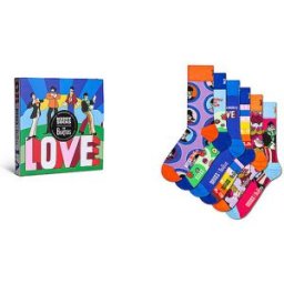 Happy Socks Set de regalo de calcetines THE BEATLES 41-46 Paquete de 6 morado claro multicolor