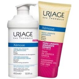 URIAGE Pack Xémose C8 Crema Relipidante 400 ml + Xemose Aceite Limpiador 200 ml