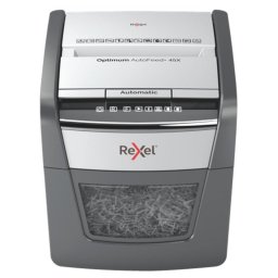 Destructora de papel Rexel 45X corte cruzado 45 hojas 20L silenciosa