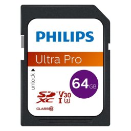 Tarjeta SD Philips FM64SD65B 64 GB SDXC Clase 10 UHS-I U3 V30