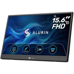 Monitor Portátil Alurin CoreVision Air 15,6″ IPS Full HD 60Hz USB-C Mini HDMI con Altavoces y Funda