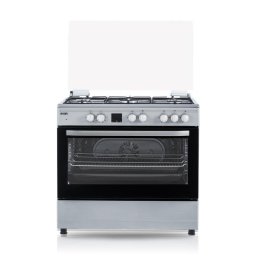 Cocina Mixta Svan SKMW5901X Ancho 90 cm Inox 5 Quemadores Wok