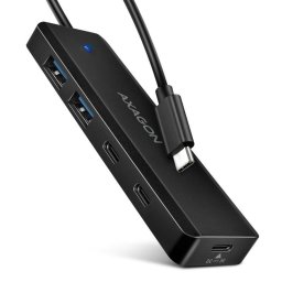 Hub Axagon 4 puertos 5000 Mbit/s modelo HUE-C2C con carga portátil