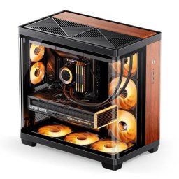 Caja PC Jonsbo TK-4 Wood ATX Torre Negro/Acero/Madera