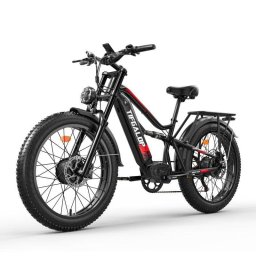 Bicicleta Eléctrica Genérica ES7PRO-B Doble Motor 52V 750W Ruedas 26" Negro