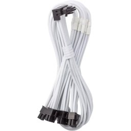 Cable interno PCIe CableMod blanco con conector angulado