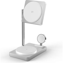 Cargador inalámbrico XtremeMac X-Station 3 en 1 gris con MagSafe y Qi