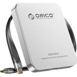 Caja PC Orico K20Mini SSD Aluminio Plata con diseño magnético ultradelgado