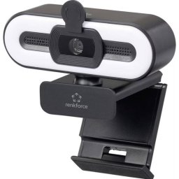 Webcam Renkforce RF-WC-200 2K Full HD USB con Micrófono e Iluminación LED