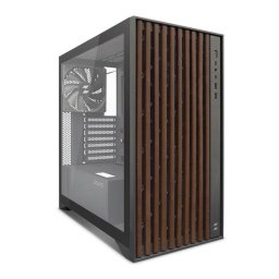 Caja PC ZOLYD Dynaria Elegante Negra Madera Vidrio Templado ATX