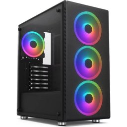 Torre PC 1st Cool ML-RAINBOW4-RGB-650 ATX RGB 4 Ventiladores 650W Cristal